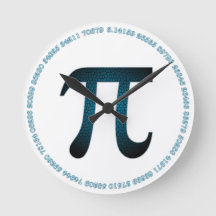 Blåbär Pi-akrylvägg Klock i vitt