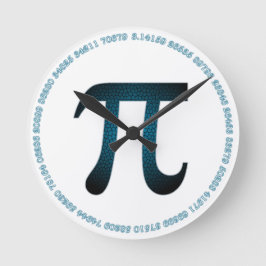 Blåbär Pi-akrylvägg Klock i vitt Rund Klocka