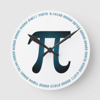 Blåbär Pi-akrylvägg Klock i vitt Rund Klocka