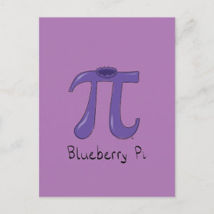 Blåbär Pi Cute Math Pi Day-vykort Vykort