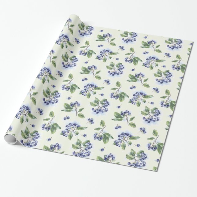 Blåbär Presentpapper (Utrullad)