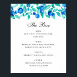 Blåbär. Pub-menyn för blåa och minta bröllop Poster<br><div class="desc">Blåbär i vattenfärg poster bröllop pub. Lämpligt för födelsedag,  årsdag och andra party. Kontakta mig om du behöver fler artiklar.</div>