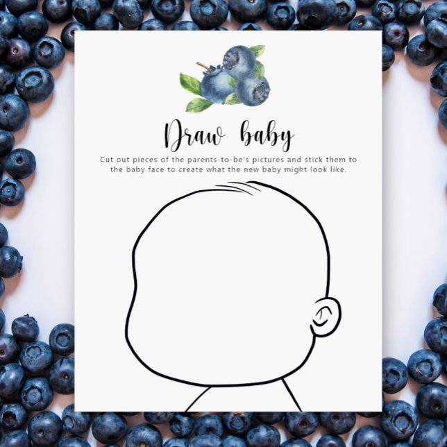 Blåbär - rita bebis - baby shower spel (Skapare uppladdad)