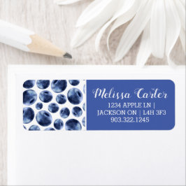 Blåbär Skriv ut Frukt Mönster Returadress Etikett