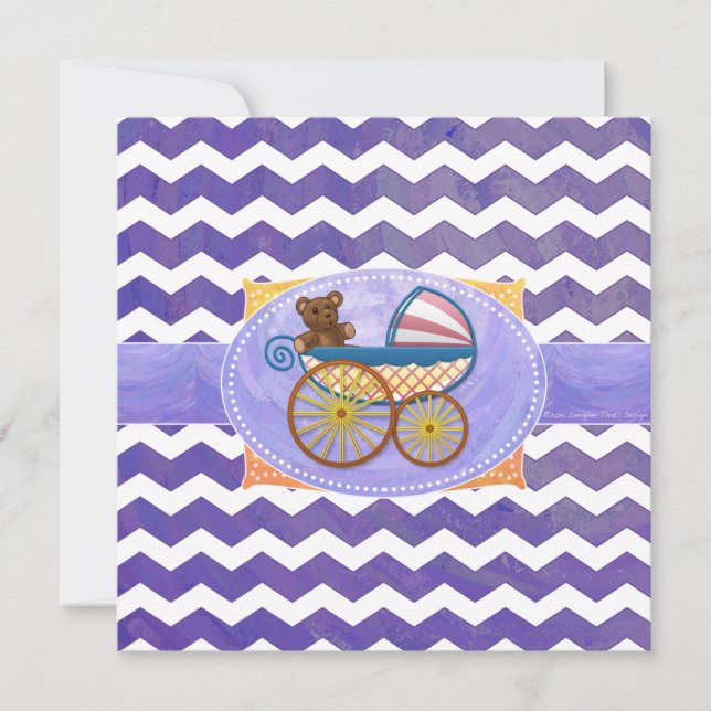 Blåbär - Smear Baby Shower-inbjudan Inbjudningar (Framsida)