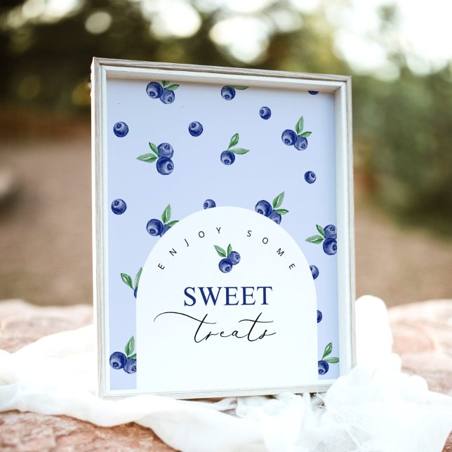 Blåbär, sockerrör, födelsedagsfest poster (Skapare uppladdad)