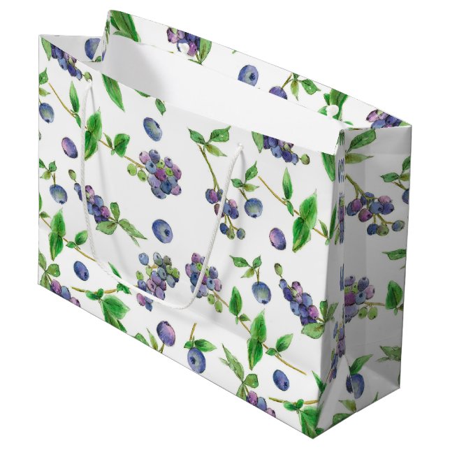 Blåbär, sommarfrukt, vattenfärg (Framsidan Vinklad)