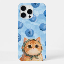 Blåbär Söt Katt Telefonfodral Kawaii Kattunge