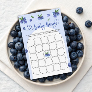 Blåbär Söt Vattenfärg Pojke Baby Shower Bingo