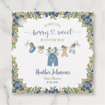 Blåbär Söta Klädstreck Baby Shower