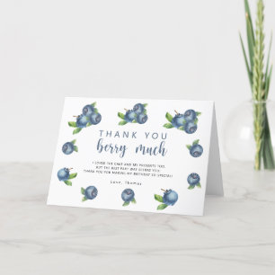 Blåbär tack för födelsedagsfesten