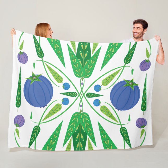 Blåbär Ull (3 storlekar) Fleecefilt (På plats)