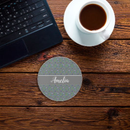 Blåbär vattenfärg mönster söt namn grått 