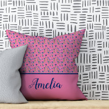 Blåbär vattenfärgen mönster söt namn rosa 