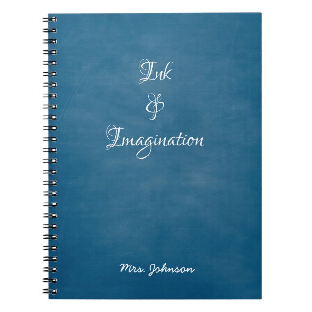 Blåbärbar Bläck & Imagination Anteckningsbok (Framsidan)