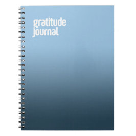 Blåbärbar Spiral - "Gratitude Journal" Anteckningsbok