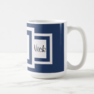 BlåbärblåttMonogram Kaffemugg