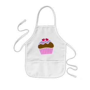 Blåbäret för 2 hjärtor Iced muffin Barnförkläde
