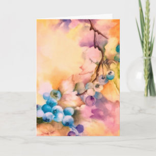Blåbärs Art Blank Kort — Cottage Botanical