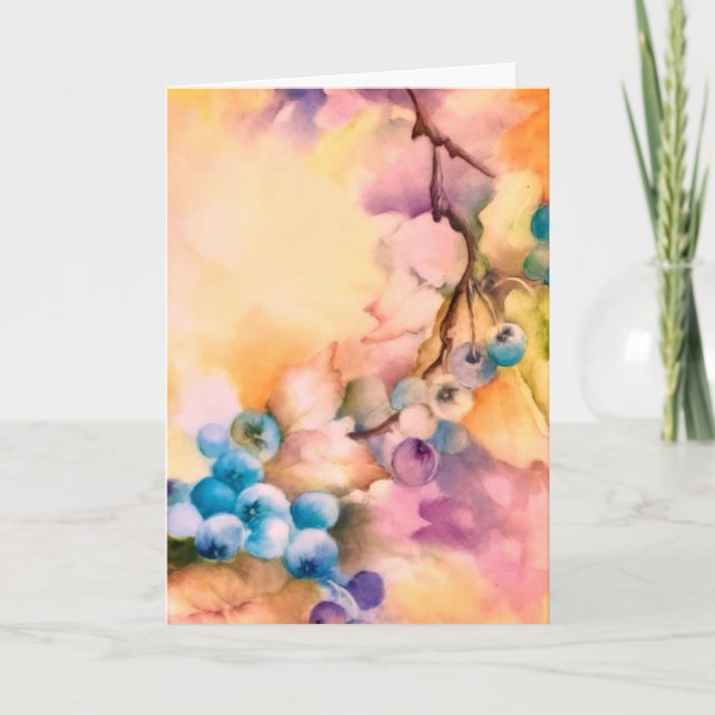 Blåbärs Art Blank Kort — Cottage Botanical (Framsida)