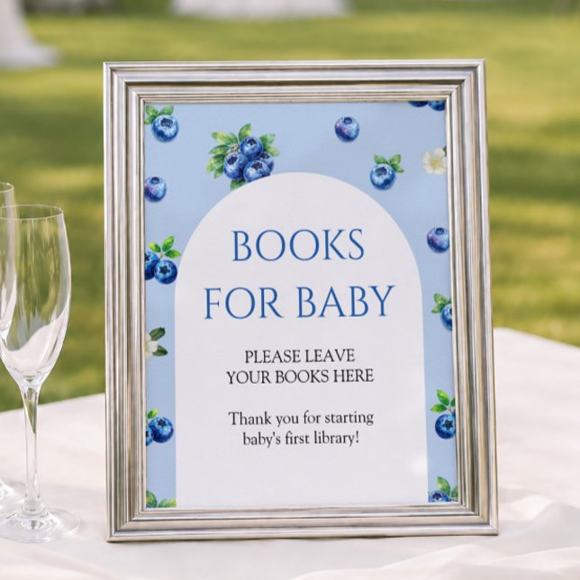 Blåbärs Baby Shower Böcker för Bebis Poster (Skapare uppladdad)