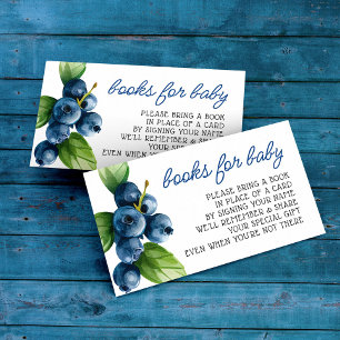 Blåbärs Baby Shower Bokförfrågan Tilläggskort