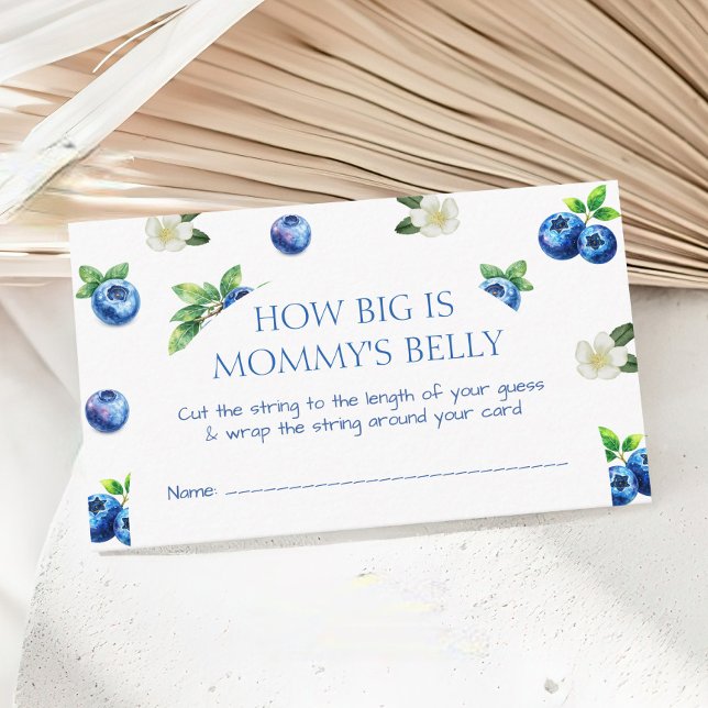 Blåbärs Baby Shower Hur Stor är Hennes Mage Tilläggskort (Skapare uppladdad)