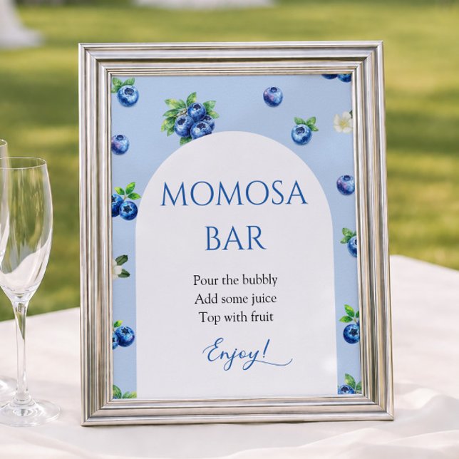 Blåbärs Baby Shower Mimosa Bar  Poster (Skapare uppladdad)