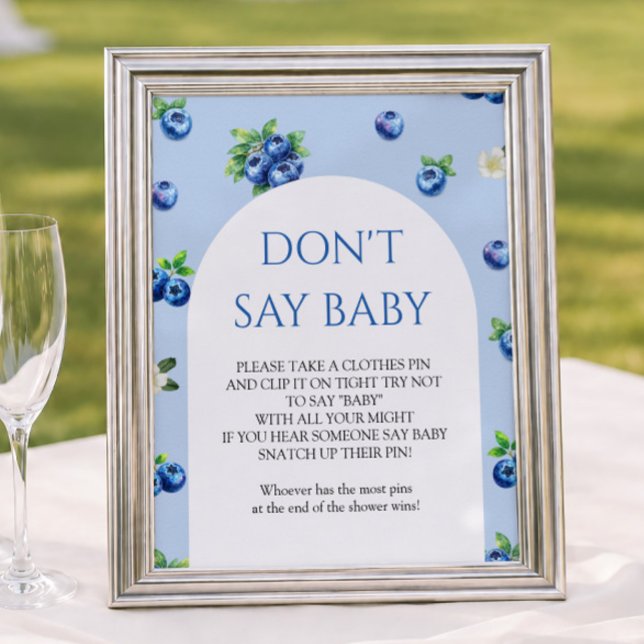 Blåbärs Baby Shower Säga Inte Baby Lek  Poster (Skapare uppladdad)
