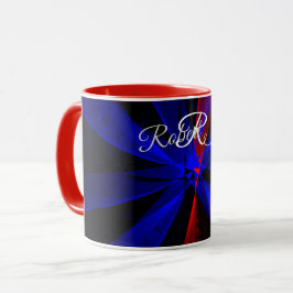 Blåbärs Färg Abstrakt Geometrisk Kaffe Mugg