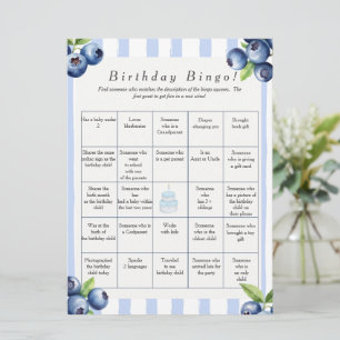 Blåbärs Födelsedagsfynd Gäst Bingo spelkort Julkort