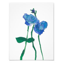 Blåbärsblommig tryck