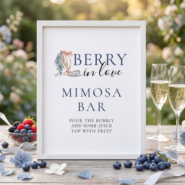 Blåbärsbröllopsdusch på Mimosa Bar Poster (Skapare uppladdad)