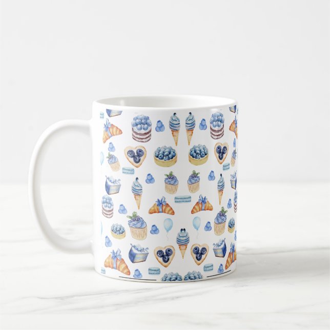 Blåbärsdessertälskare Kaffemugg (Vänster)