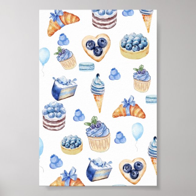 Blåbärsdessertälskare Poster (Framsidan)