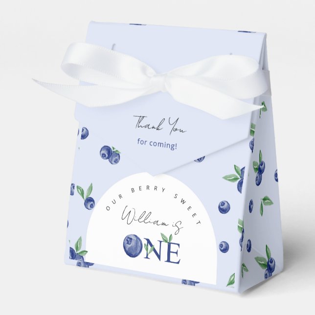 Blåbärsgris första födelsedagsfesten Favoritbox Presentaskar (Framsidan Sidan)