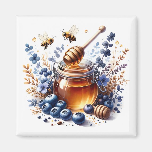 Blåbärshonung Magnet   (Framsidan)
