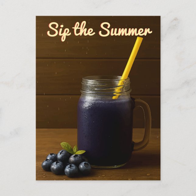 Blåbärsjuicen - "SpSommaren" vykort (Framsida)