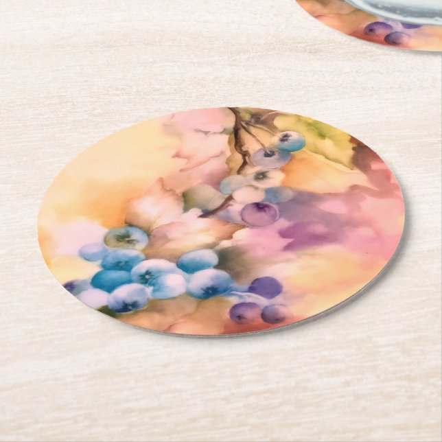 Blåbärskluster Underlägg - Blommigt Firande (Vinklad)