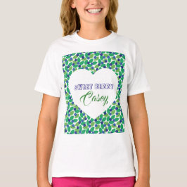 Blåbärsmönster Modernt Grönt Blått Anpassa. T Shirt