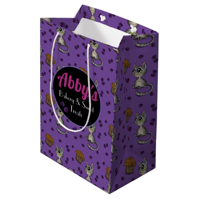 Blåbärsmuffins Bloop Kattmönster (Baksidan Vinklad)