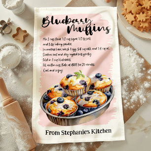 Blåbärsmuffinsrecept Personligt Kökshandduk