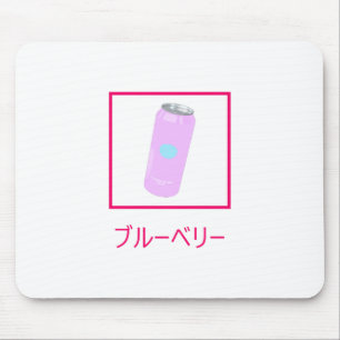 Blåbärsodavattenläsk estetiska Vaporwave Musmatta