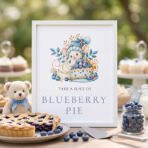 Blåbärspaj Mus Berry Söt Baby Shower
