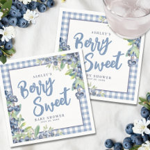 Blåbärsruta Berry Söt Baby Shower