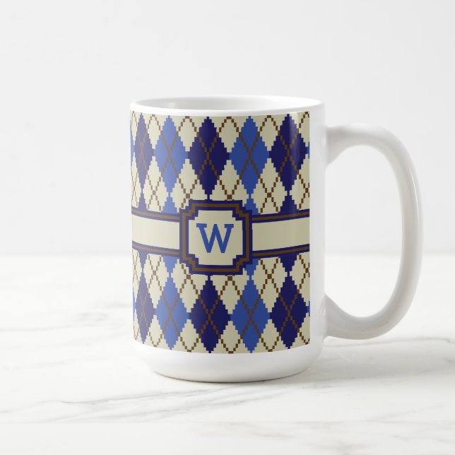 Blåbärsskon Argyle-mugg Kaffemugg (Höger)