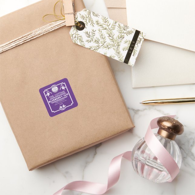 Blåbärssyltförsäljare Fyrkantigt Klistermärke (Gifting)
