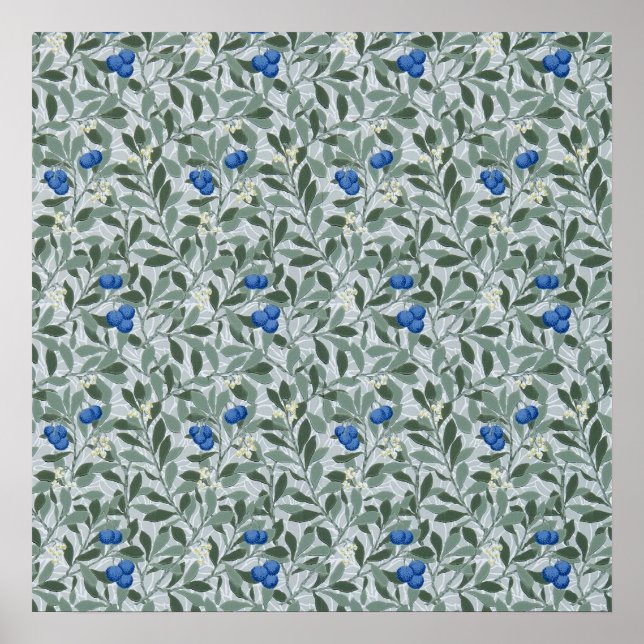Blåbärsträd, William Morris Poster (Framsidan)