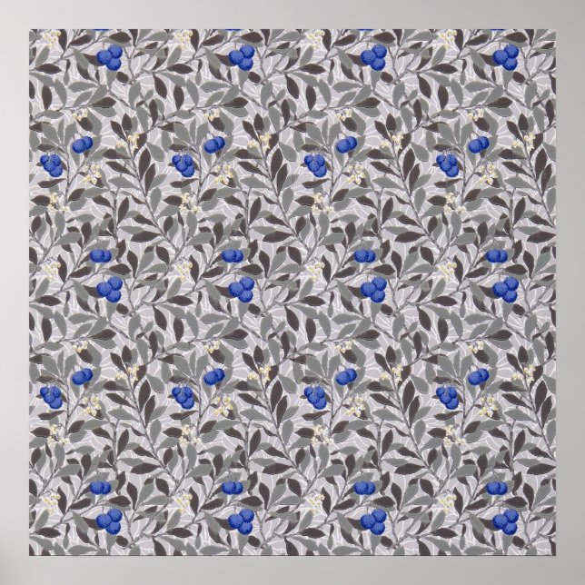 Blåbärsträd, William Morris Poster (Framsidan)