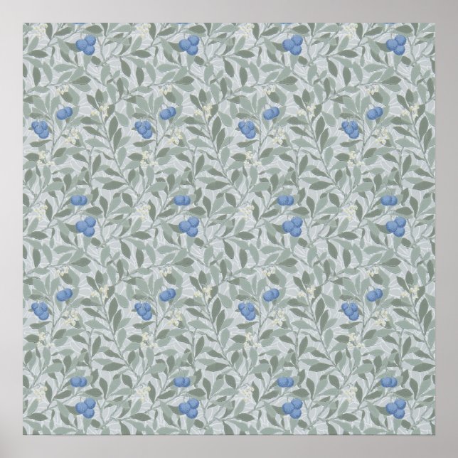 Blåbärsträd, William Morris Poster (Framsidan)